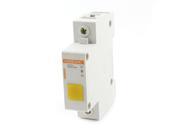 35mm DIN Rail Mount AC 24V 5mA Yellow LED Modular Power Indicator Light Lamp