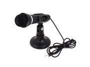 Unique Bargains Rotating Adjustable Angle Singing Network Dynamic Chat KTV Microphone Black