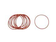 Unique Bargains 10 Pcs Dark Red Silicone O Rings Oil Seal Gaskets Washers 68mm x 2mm