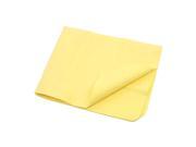 Unique Bargains Yellow Soft Synthetic Chamois Cleaning Cham Towel 43cm x 32cm for Car Vehicle