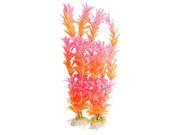 Unique Bargains 10 x Aquarium Ceramic Base Orange Pink Artificial Plants Decoration
