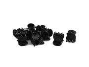 Unique Bargains 6 Pairs Lady Plastic Hair Claw Clip Jaw Clamp Hairpin Black