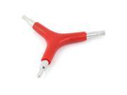 Bicycle Cycling Repairing Tool Y Shape Hex Key Wrench 4mm 5mm 6mm Red