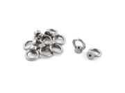 Unique Bargains 10 PCS Silver Tone Stainless Steel Wire Rope Eye Nuts M6