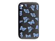 Silicone Skin Butterfly Phone Case Guard Black for iPhone 3G