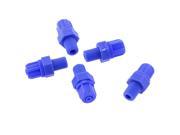 Unique Bargains 0.3 Threaded Plastic Pneumatic Straight Connector Fitting 5 Pcs for Tube