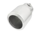 Unique Bargains Vehicle Car Stainless Steel Round Exhaust Muffler Tip 74mm Inlet