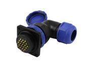 Unique Bargains SD28 28mm 19 Pin Square Elbow Waterproof Aviation Cable Connector IP68