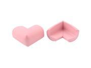 2Pcs Table Desk Shelves Edge Corner Cushion Safety Bumper Guard Protector Pink