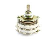 Unique Bargains TV Radio Band Channel Rotary Switch Selector 2P11T 2 Pole 11 Position