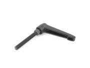 Unique Bargains M6 x 40mm Thread Clamping Lever Black Metal Adjustable Handle