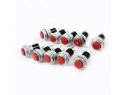 Unique Bargains Red Cap Momentary NO OFF ON Car Boat 250V 3A 1.5A 125V Push Switch 10 Pcs