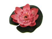 Unique Bargains Red Foam Lotus Flower Style Artificial Underwater Floated Plant