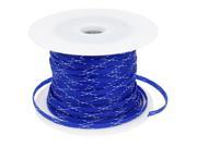 6mm x 100 Meters Sheathing Expanding Braided Sleeving Cable Blue White for Car