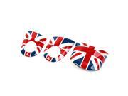 Unique Bargains 3 xRed Blue Union Jack Style Flag Pattern Steering Wheel Cover for MINI R series
