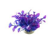 Unique Bargains Aquarium Oranment Purple Plastic Decorative Flower