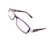 Purple Full Rim Oblong MC Lens Plain Glasses for Ladies