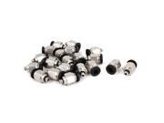 Unique Bargains 20 Pieces 5mm M5 Male Thread Straight Push in Tube Pneumatic Quick Fitting