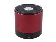 Red bluetooth Wireless Rechargeable Stereo Speaker USB 2.0 3.5mm Audio Cable