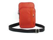 Unique Bargains Portable Check Pattern Vertical Bag Pouch Holder Red for Smartphone MP4 Keys