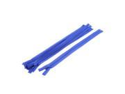 5 Pcs Blue 12 inch Nylon Zippers Zips for Doll Clothes