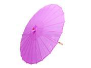 Unique Bargains Japanese Asian Traditional Manually Bamboo Dancing Umbrella Parasol 78cm Purple