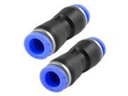 Unique Bargains 2 Pcs 8mm to 8mm Adapter Push In Straight Fittings Quick Connectors