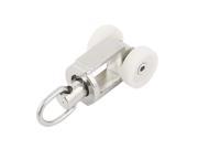 Plastic 10mm Dia Wheel Alloy Curtain Track Carrier Rollers Beige Silver Tone