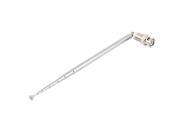 Unique Bargains Silver Tone BNC Male Plug RF Connector 7 Sections Straight Telescopic Antenna