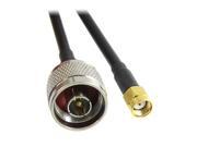 Unique Bargains RP SMA Male to N Male Plug Adapter RF Pigtail Coaxial Cable 16.1