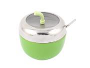 Rotatable Lid Stainless Steel Spices Cruet Chili Powder Toothpick Holder