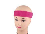 Unique Bargains 2 Pcs Spa Make up Fringe Bang Hair Band Stretchy Headband Fuchsia for Lady