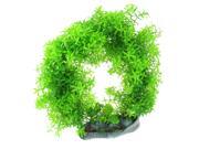 Wreath Shaped 11.8 High Fish Tank Green Artificial Water Plant Decor
