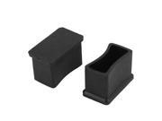 Home Furniture Foot Rectangular Shape Cover Holder Protector 30mm x 15mm 2 Pcs