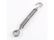 Unique Bargains Stainless Steel 7.6 Length Hook and Eye Turnbuckle Rigging 8mm M8 Thread