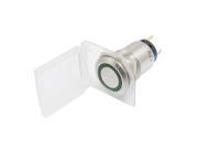 AC 250V 3A 12V Green Lamp Stainless Key Push Button Switchs