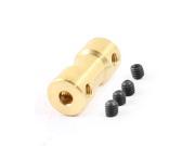 Unique Bargains 3.17mm x 4mm RC Airplane Brass Motor Shaft Coupling Connector Coupler Adapter