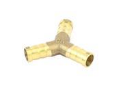 Unique Bargains 10mm Brass 3 Way Y Shaped Connector Air Water Fitting Tube Fuel Hose Joiner