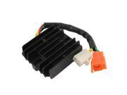 Unique Bargains 3 Pins Black Double Wired Motorcycle Voltage Regulator Rectifier CB 125T