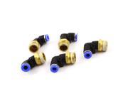 5pcs Pneumatic 6mm to 3 8 PT Male Thread 90 Degree Elbow Pipe Quick Fittings