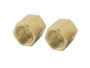 Air Compressor 1 2PT Female Thread Hex Connector Coupler Fitting 2Pcs