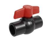 Unique Bargains 25mm x 25mm Female Slip Ends Two Way Ports PPR Ball Valve Black Red