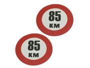 Vehicle Truck Car Window Reflective 85 KM Speed Limit Sign Sticker Decal 2 Pcs