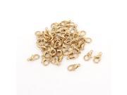 Unique Bargains 50 Pcs 12mm x 6mm Gold Tone Lobster Trigger Claw Clasps Jewelry Findings