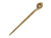 Unique Bargains Woman Hairstyle Swirl Style Carved Wood Hair Pin Hairstick Brown