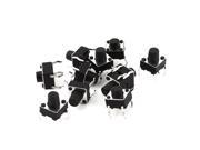 6mm x 6mm x 4mm 4 Pin DIP PCB Momentary Tactile Push Button Switch 10Pcs