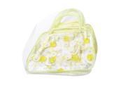 5 Pcs Travel Apple Pattern Makeup Cosmetic Bag Case Light Yellow Clear for Lady
