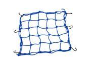 Unique Bargains Universal Elastic Stretchy 6 Hook Motorcycle Cargo Package Flexible Net Blue