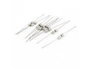 Unique Bargains Radial Axial Lead Fast Acting 3mm x 10mm Glass Fuse Tube 250V 5A 10 Pcs