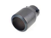 Unique Bargains General 80mm Outlet Dia Black Stainless Steel Exhaust Pipe Tail Muffler for Car